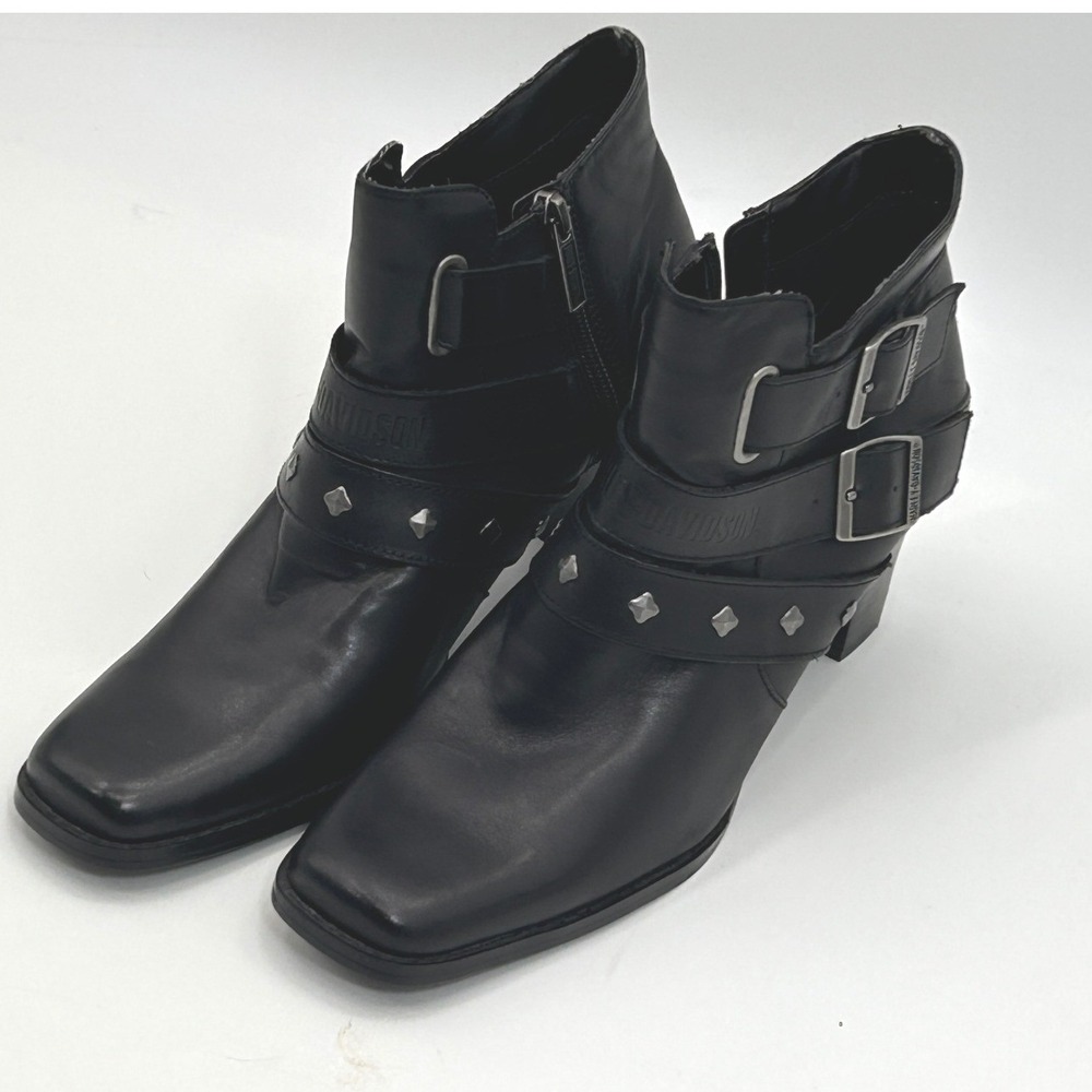 Harley-Davidson Womens Bridgit Shootie Black 4-Inch Boots Inside Zipper size 9.5 - Picture 6 of 13